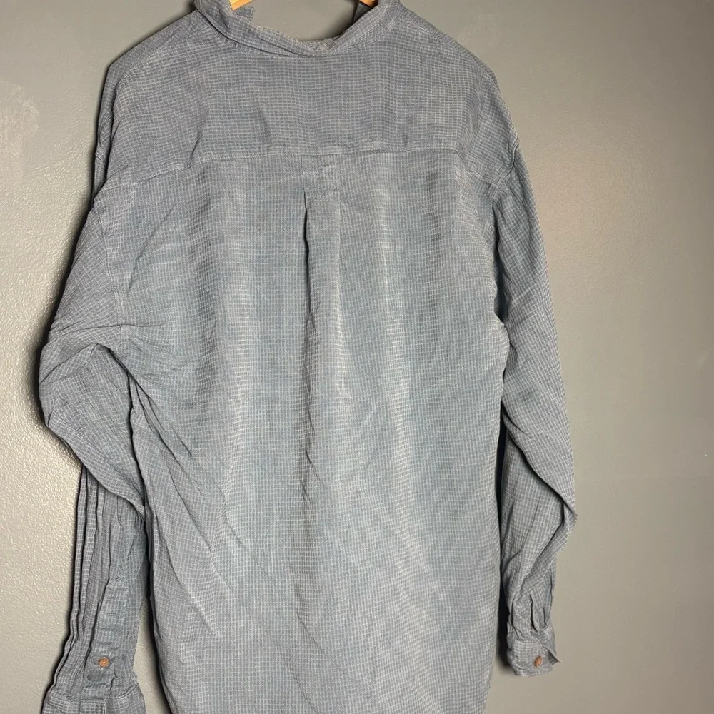 Tommy Bahama Men’s XL 100% Silk Button Down Shirt Blue Vintage - Picture 3 of 6